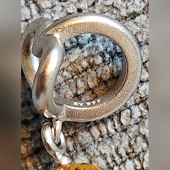 Endless Jewelry Citrine Heart Grip Drop Silver Citrine Crystal - Picture 2 of 5